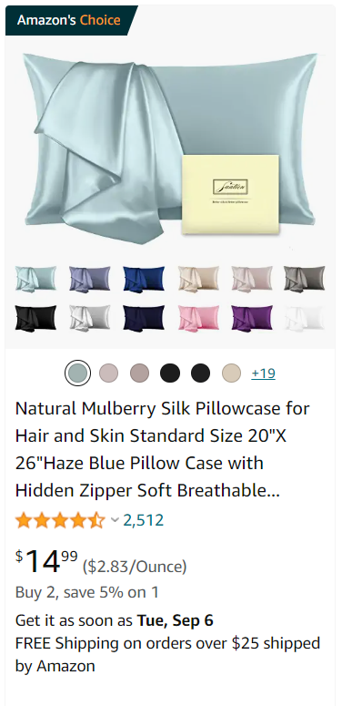 silk pillowcase amazon 1