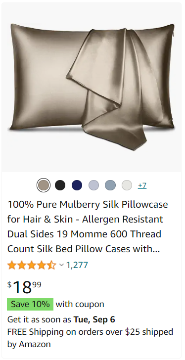 silk pillowcase amazon 2